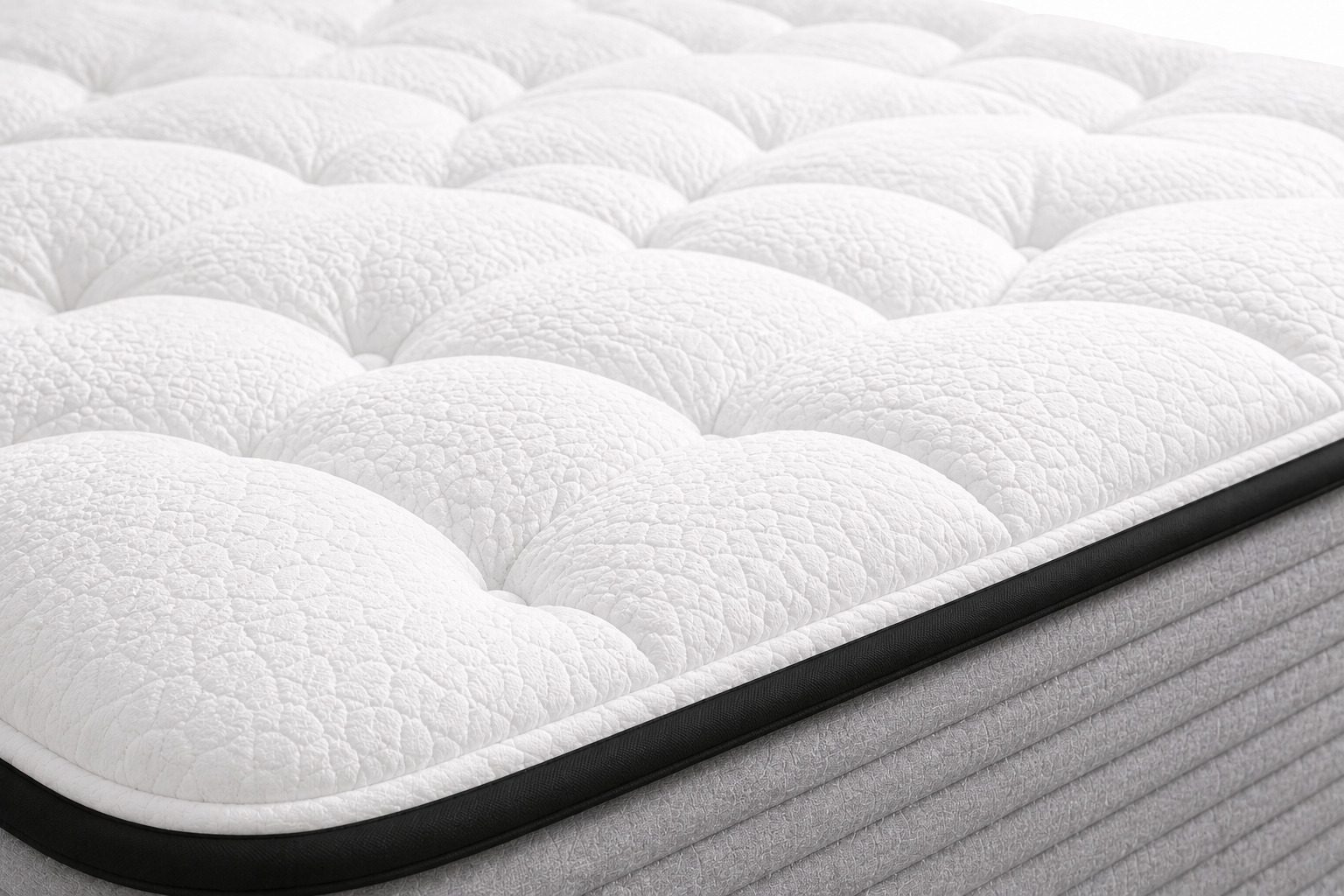 Глубокая простёжка чехла с Memory Foam матраса Muno Premium Memory крупным планом
