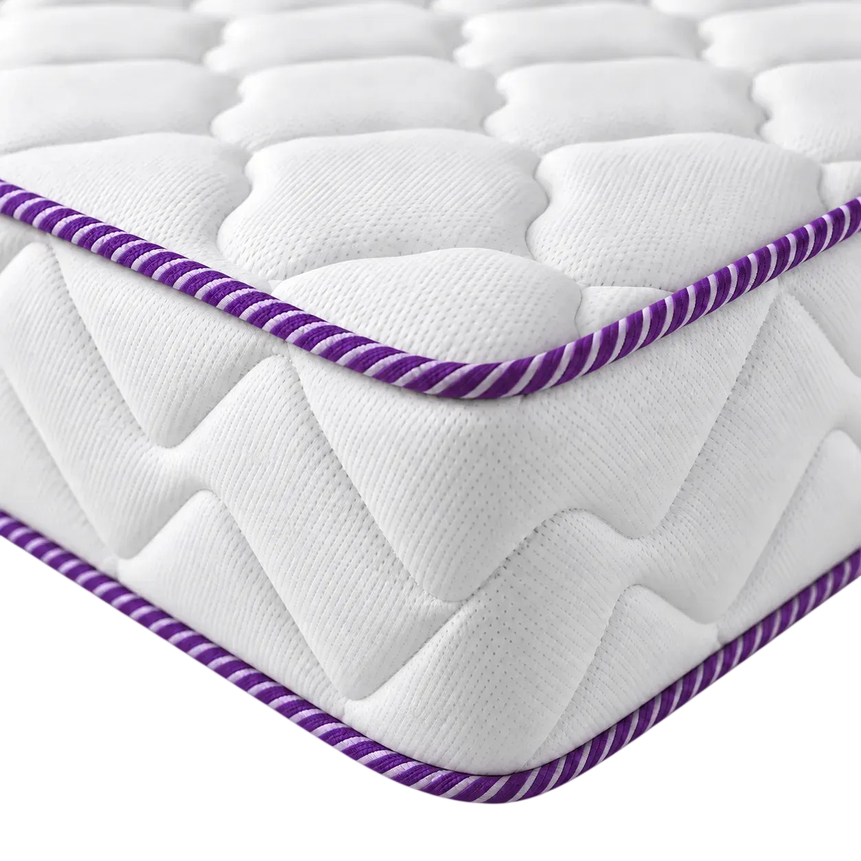 Чехол из стеганой микрофибры матраса Purple Linen, вид вблизи